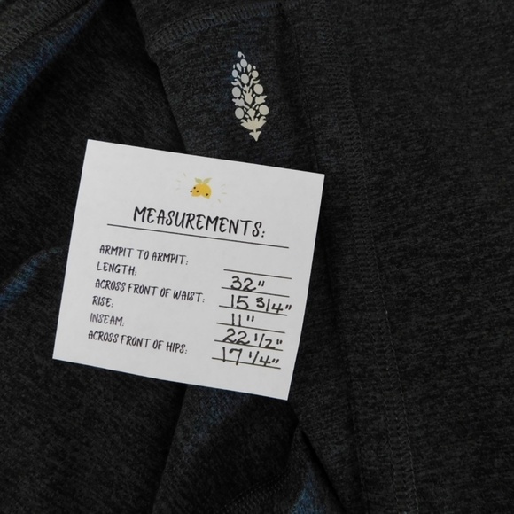 FREE PEOPLE Movement Infinity Leggings Cropped Charcoal Heather Gray X-Large - Picture 15 of 15